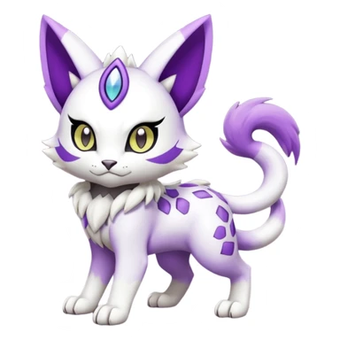 Meloetta-Meicoomon-Gatomon-Liepard-Pokémon-Digimon-Fakémon-fusion-hybrid-creature sticker