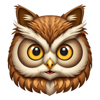 Cat-owl hybrid sticker