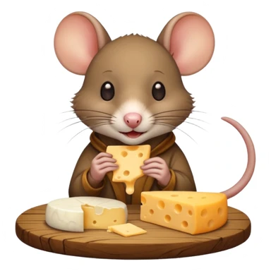 make a rat eating cheese sticker