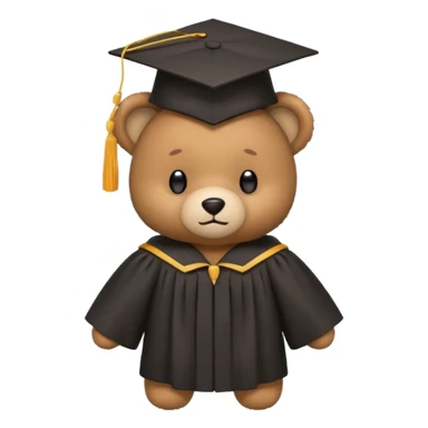 teddy bear graduation  sticker
