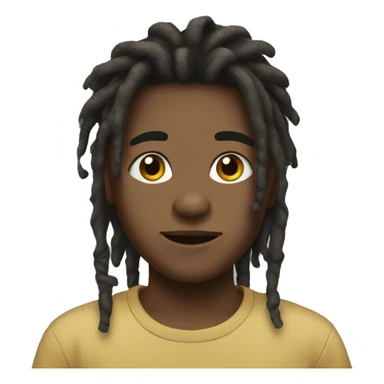 realistic boy in dreadlocks sticker