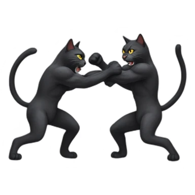 fighting cats sticker
