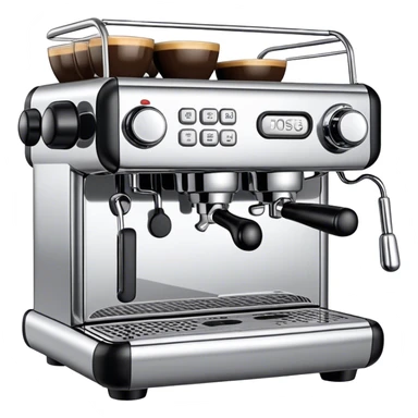 Espresso machine chrome  sticker