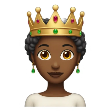 Black women with a crown sticker