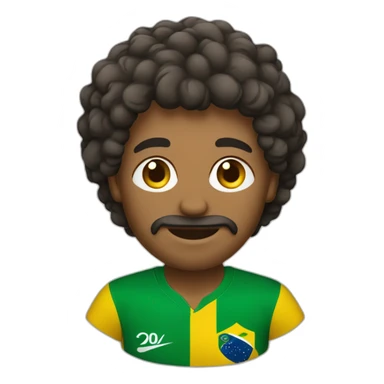 Homem com camisa do brasil sticker
