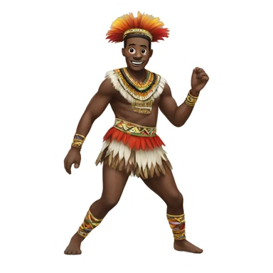 Zulu male dancer sticker