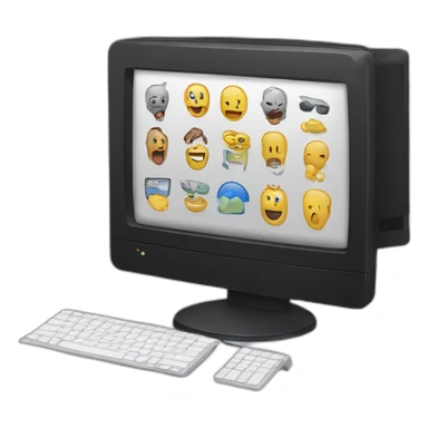 personal computer flat screen power on sticker