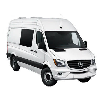 mercedes sprinter van white sticker