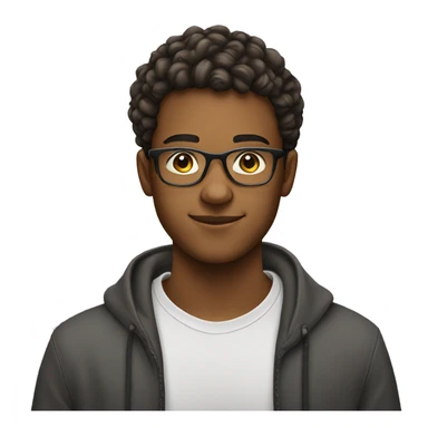 young man of about 20 years old, networker and trader with glasses sticker