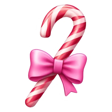 Pink candy cane with a bow  sticker
