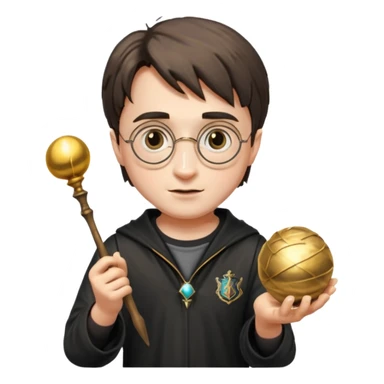 Harry Potter holding golden snitch  sticker