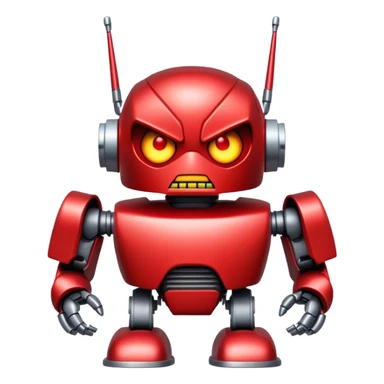 an angry bot sticker