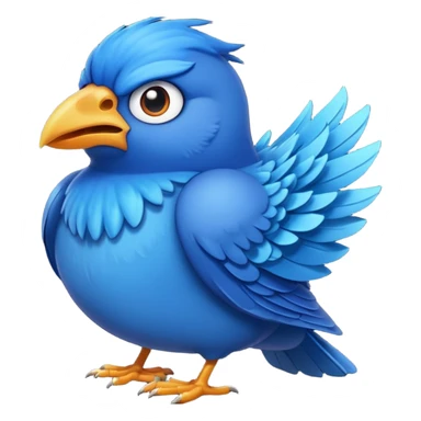 BLUE BIRD ANGRY  sticker