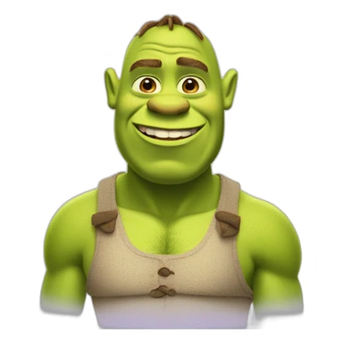 Shrek wearing a swimsuit sticker