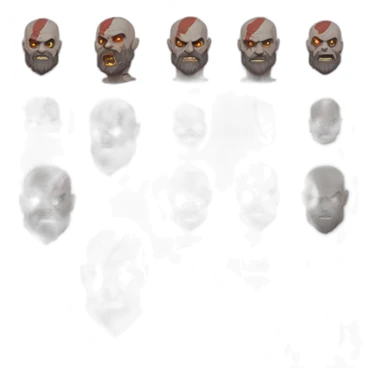 Kratos gesicht bemalung mit 💀 sticker