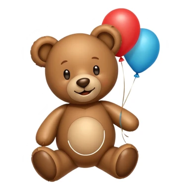 Teddy bear balloon style sticker
