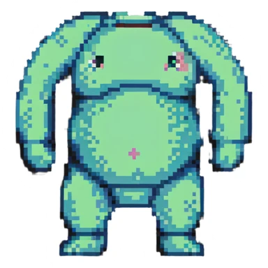 stomach in pixel art style sticker