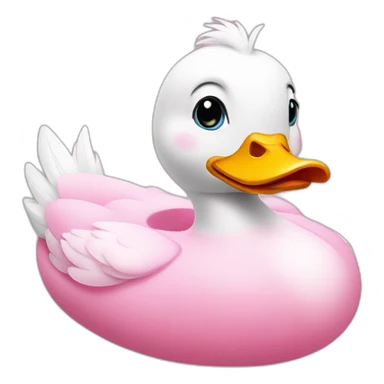 Canard de baignoire rose sticker