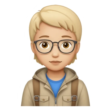 a cute math adventurer, wearing basic clothes sticker