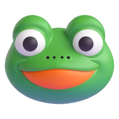 Pepe the frog, 3D emoji style sticker