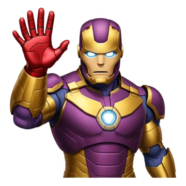 gant de thanos remix par iron man claquement des doigt sticker