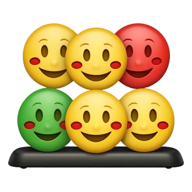 A statisfaction scale with three smileys (red, yellow, green) sticker