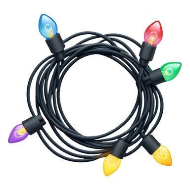 Christmas lights strang sticker