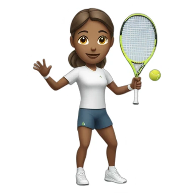 tennis player serving sticker