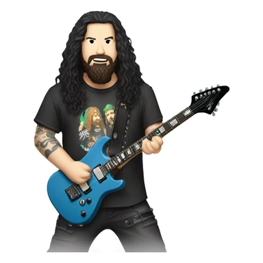 Dimebag Darrel with guitar sticker