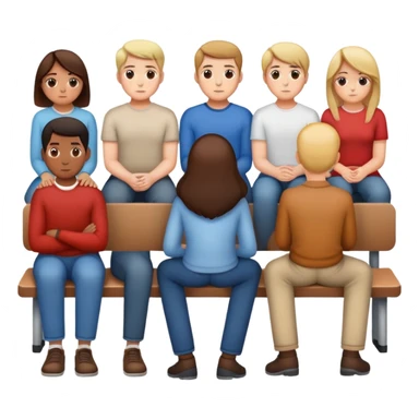 people facing away sitting  sticker