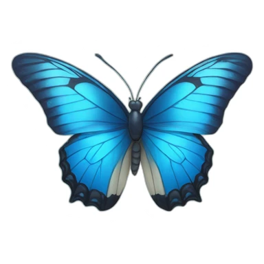 mid-blue butterfly breaking out of crysalis sticker