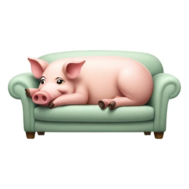 Couch pig sticker