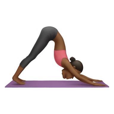Girl doing downward dog yoga move sticker
