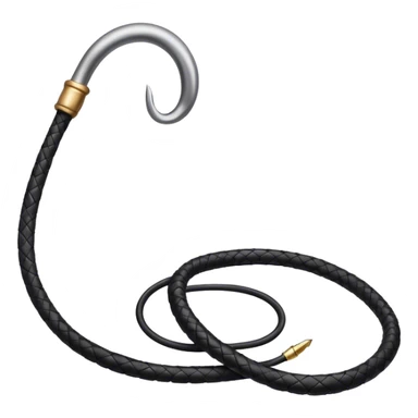 Black leather bull whip sticker