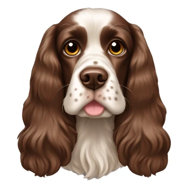 Chocolate sable english cocker spaniel sticker