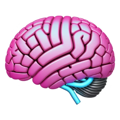 AI brain emoji style with digital patterns sticker
