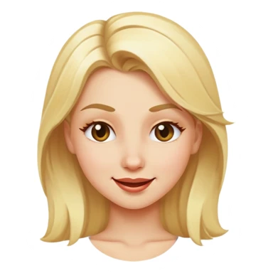 blonde girl winking sticker