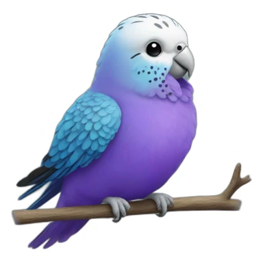 Purple Budgie sticker
