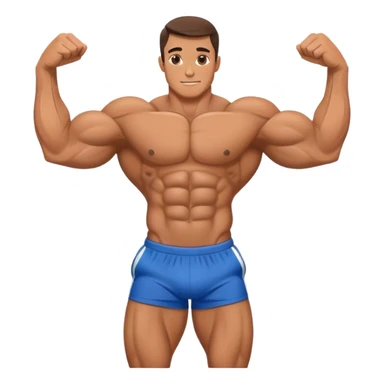 bodybuilder rotational-core exercise sticker
