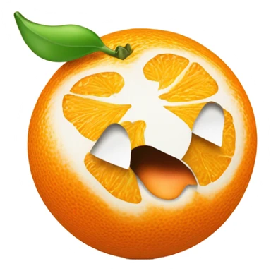 Orange blowing a kiss  sticker