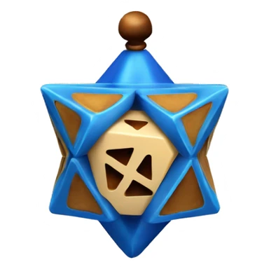 Jewish dreidel a four-sided spinning top, played during the Jewish holiday of Hanukkah sticker