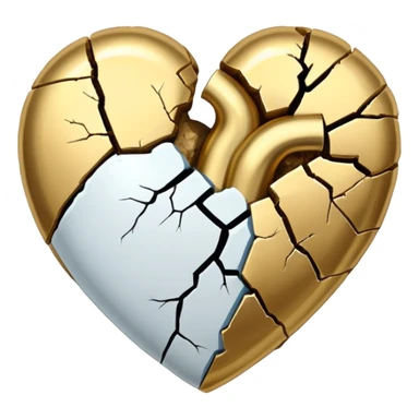 kintsugi repaired heart sticker
