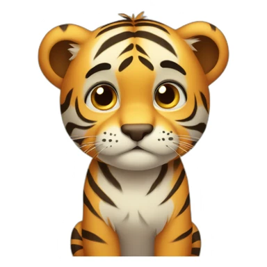 Sad tiger cub sticker