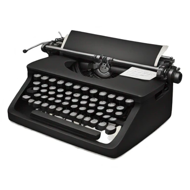 Kafka types on a typewriter sticker