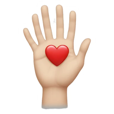 white hands showing heart sticker