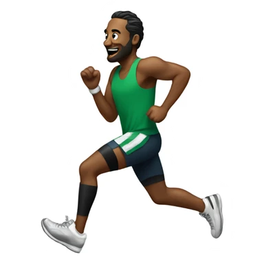 Chuck Walla running a marathon sticker