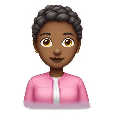 Cute girl wearing pink outfit sticker