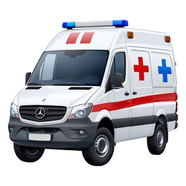 Ambulance - Mercedes-Benz Sprinter (Model Year: 2018) (Iconic Colour: White with red and blue markings) sticker