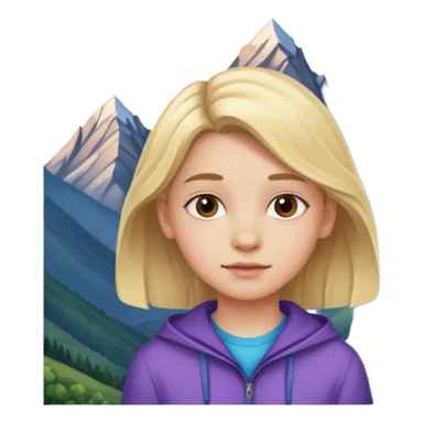a 12 year old girl with mountains sticker
