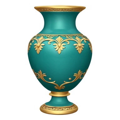 Teal and gold porcelain vase  sticker